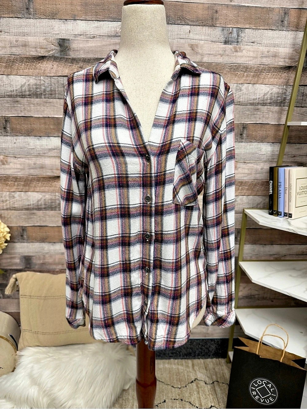 Cloth & Stone Plaid Flannel Button Up Shirt XS